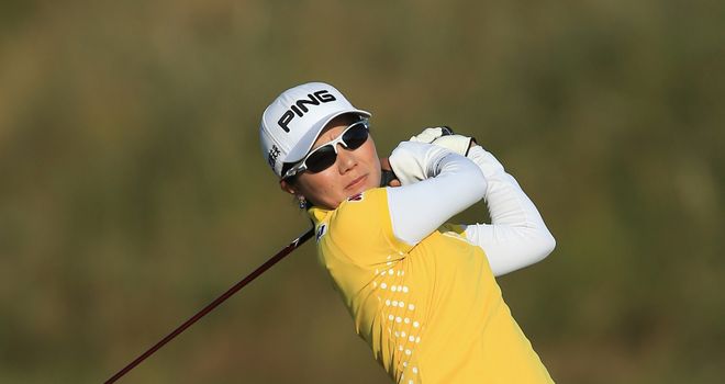 Ayako Uehara: During the first round of the Ricoh Women's British Open at Royal Birkdale
