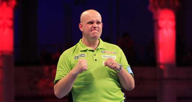 Michael van Gerwen: Overcame Dave Chisnall in thriller