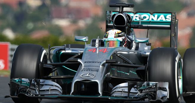 Lewis Hamilton during Practice in Hungary