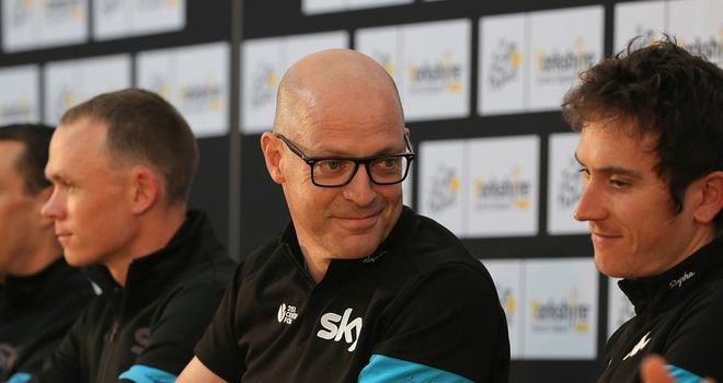 Sir Dave Brailsford at Team Sky's pre-Tour de France press conference in Leeds