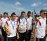 Miroslav Klose, Philipp Lahm, Lars Bender, Sami Khedira and Toni Kroos enjoying their heroic welcome