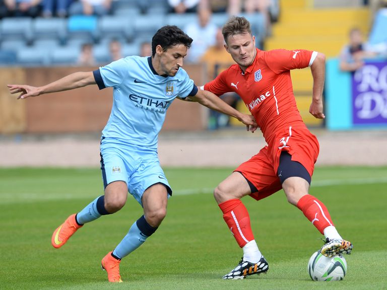 Jesus Navas in action for Manchester City