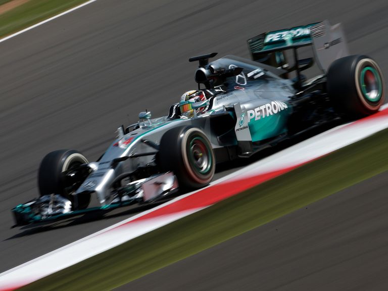 Lewis Hamilton during mid-season testing at Silverstone
