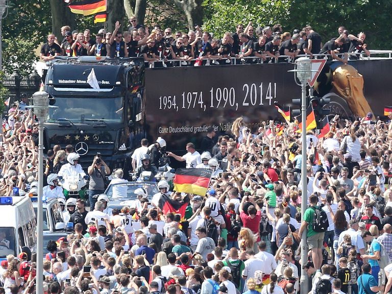 Germany have returned home to big crowds