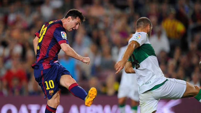 Messi: Fires Barcelona into the lead