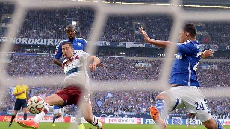 Robert Lewandowski scores for Bayern Munich