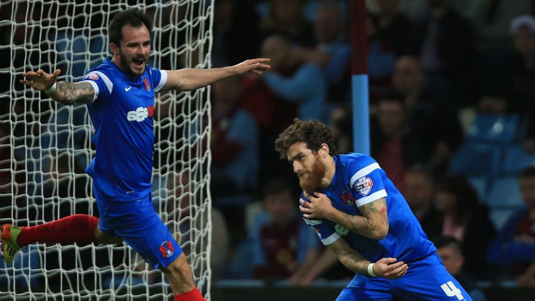 Romain Vincelot: Celebrates scoring the winner at Villa Park