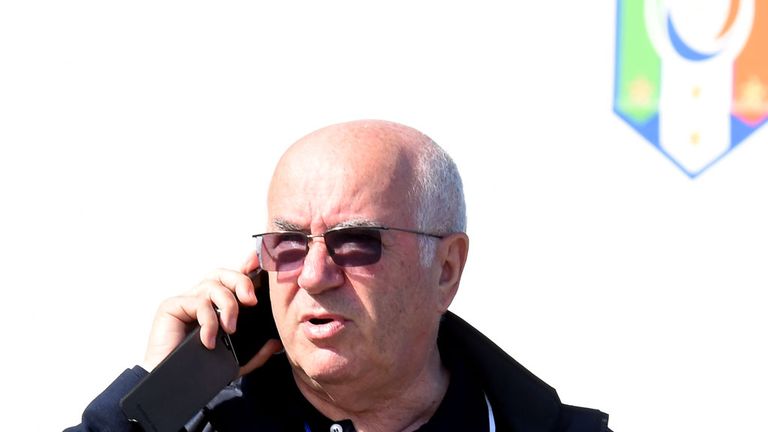 Carlo Tavecchio attends an Italy training session on June 12, 2014 in Rio de Janeiro, Brazil