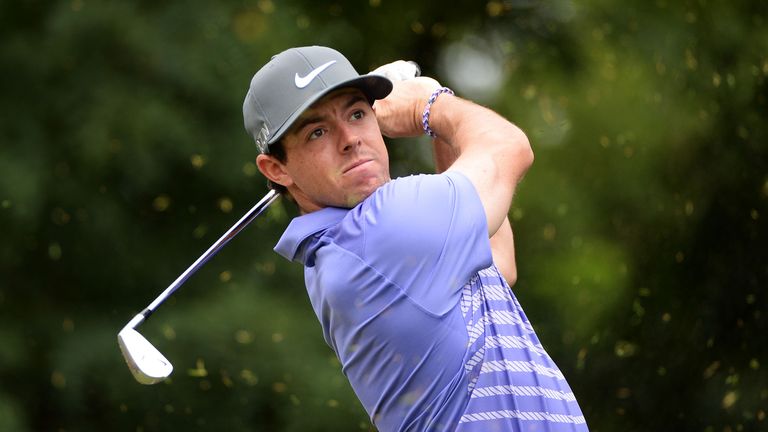 Rory McIlroy in action on day two