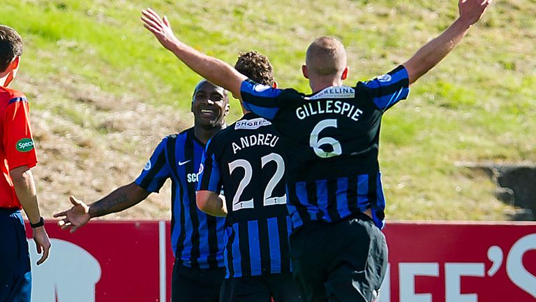 Jason Scotland celebrates his last-gasp winning goal