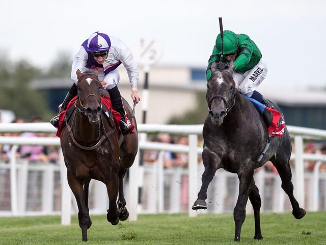 Breton Rock and Martin Lane get the better of Gregorian and William Buick to land the spoils.