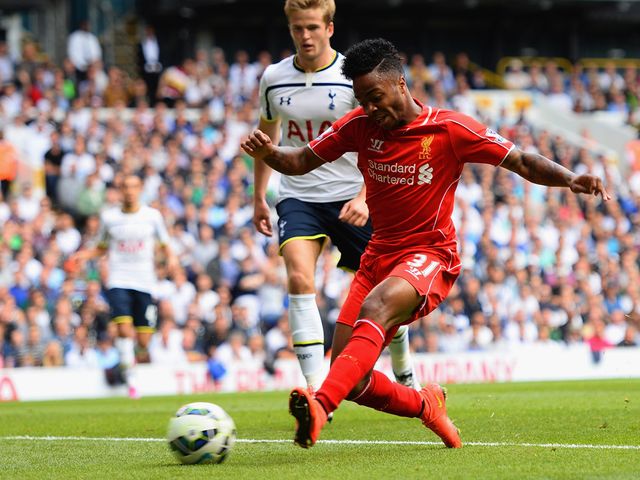 Raheem Sterling scored from a narrow angle to set the Reds on their way