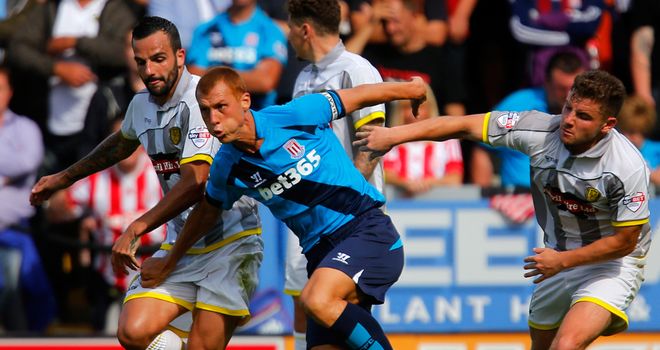 Steve Sidwell: Seeks way through for Stoke at Burton