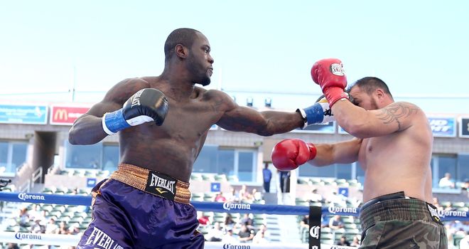Deontay Wilder: won his 32nd win with his 32nd knockout