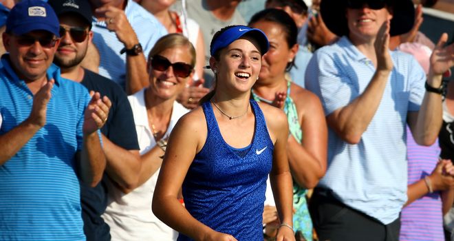 CiCi Bellis; Youngest woman to win match at US Open since Anna Kournikova