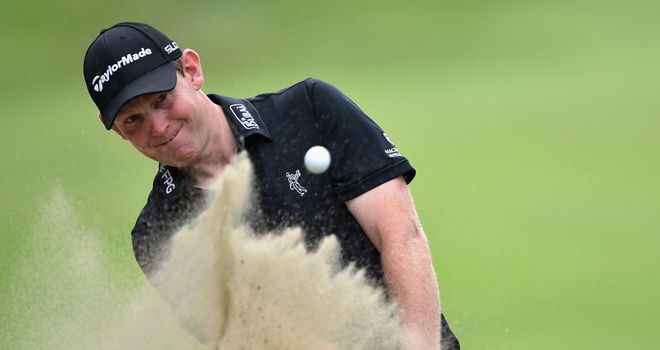 Stephen Gallacher plays a shot during the final round of the Italian Open.