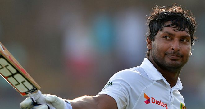 Kumar Sangakkara leaves the field after being dismissed for 221 against Pakistan