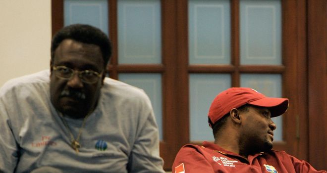 Clive Lloyd with former skipper Brian Lara