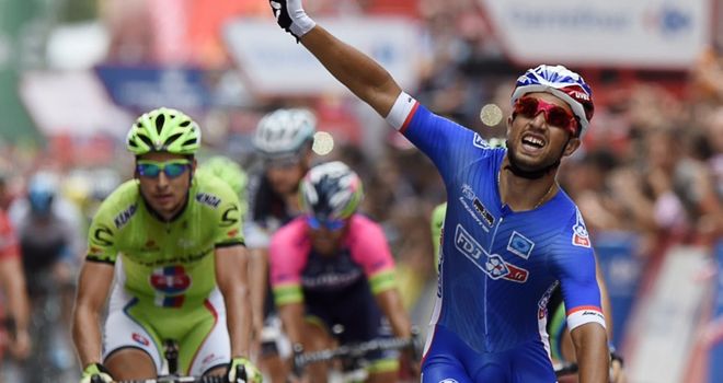 Nacer Bouhanni claimed his second win of this year's Vuelta