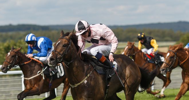Ansgar ridden by James Doyle comes home to score from Muteela.