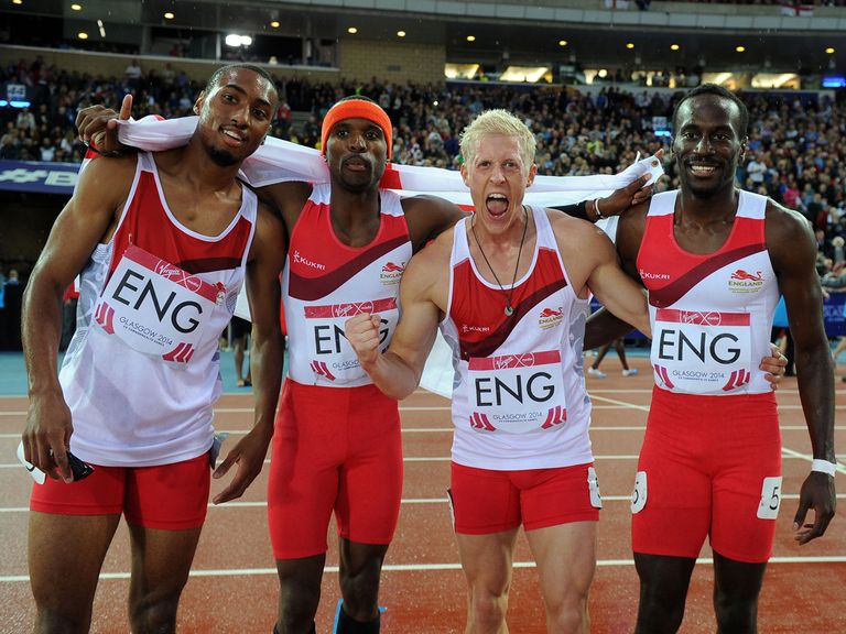 England's (left to right) Matthew Hudson-Smith, Conrad Williams, Daniel Awde and Michael Bingham