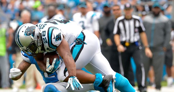 Carolina brilliant Jonathan Stewart surges advanced adjoin Detroit