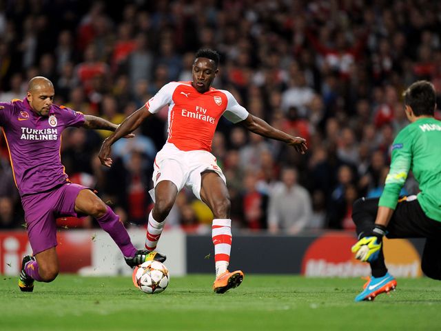 Arsenal's Danny Welbeck scores his first goal against Galatasaray