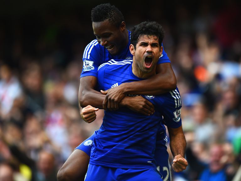 Diego Costa enjoys Chelsea's 2-0 win against Arsenal