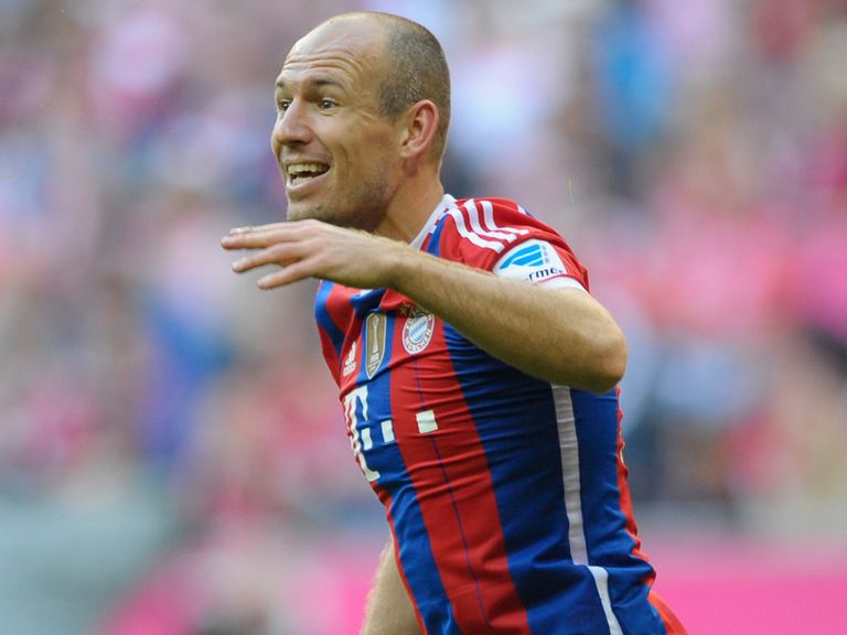 Arjen Robben of Bayern Munich in action on Saturday
