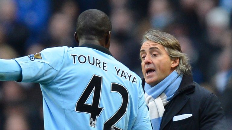 Yaya Toure & Roberto Mancini