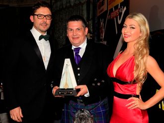 Gary Anderson with the award of PDC Player of the Year