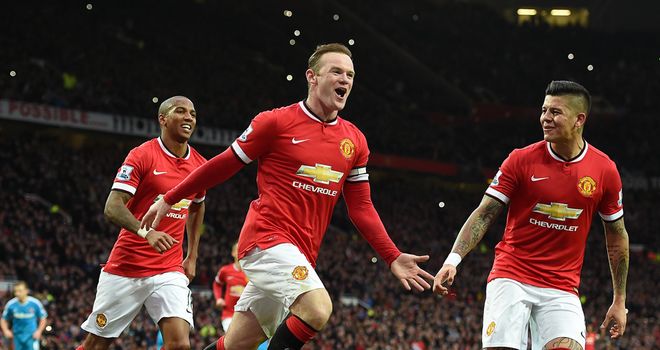 Manchester United's Wayne Rooney celebrates 