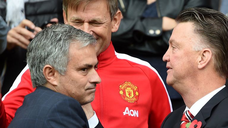 Louis van Gaal: Greets Jose Mourinho 