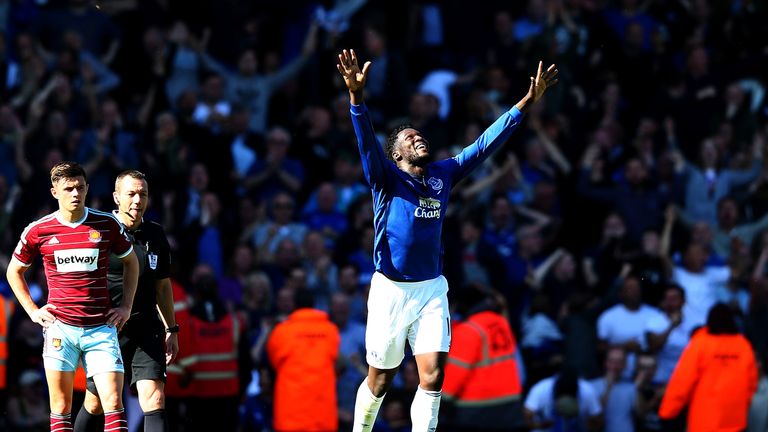 Romelu Lukaku: Celebrates his stoppage-time winner