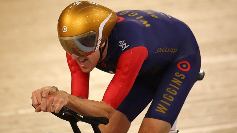 Wiggins broke the UCI Hour Record in June 2015