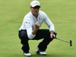 Zach Johnson celebrates his Open victory on Monday