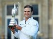 Zach Johnson poses with the Claret Jug after winning the 144th Open