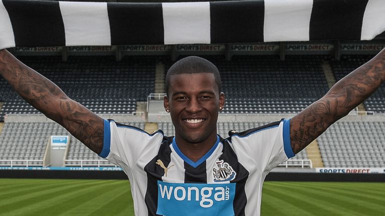 Dutch international Georginio Wijnaldum is Steve McClaren's first signing as Newcastle manager. 