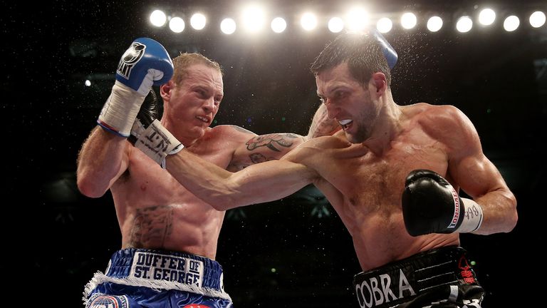 Groves (left) is better after fighting Froch, says Sanchez