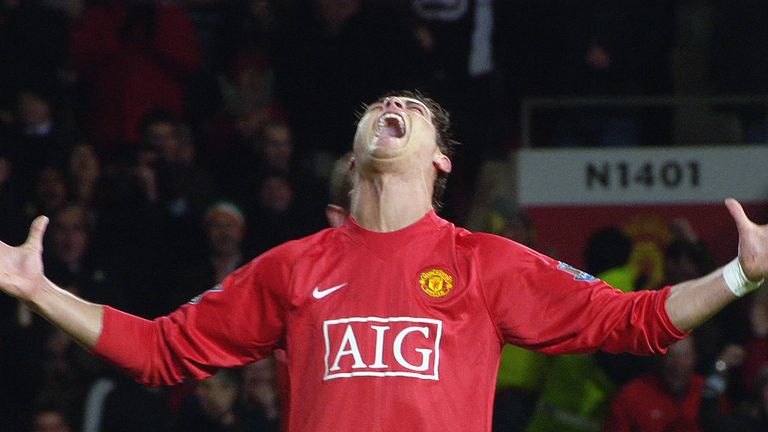 Three-time World Player of the Year Cristiano Ronaldo takes his place on the left-hand side of midfield