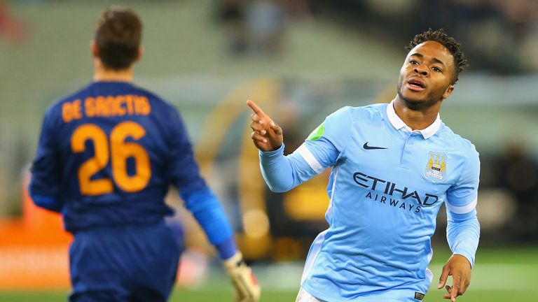 Sterling celebrates scoring after just 137 seconds