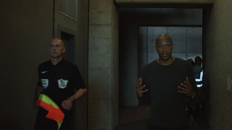 Post-production reshaped time and space to allow Henry to star alongside the likes of Sergio Aguero and Eric Cantona in the new ad