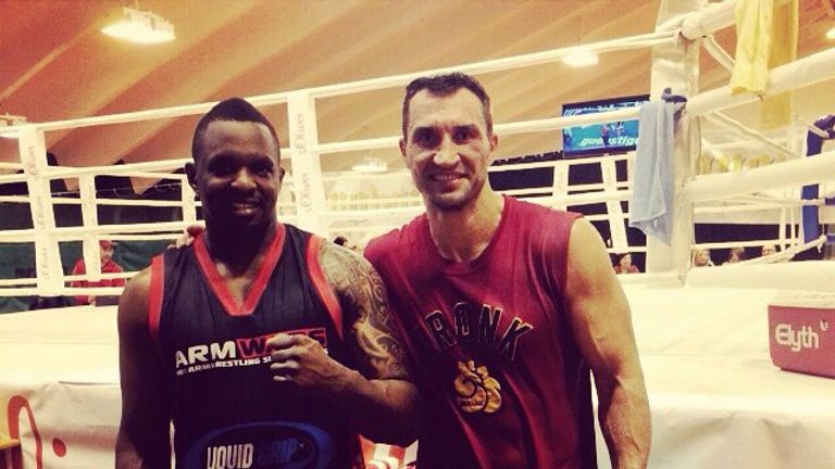 Whyte trains in Austria with Klitschko