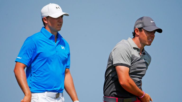 Jordan Spieth (left) took over the world No 1 ranking from McIlroy by the end of last season