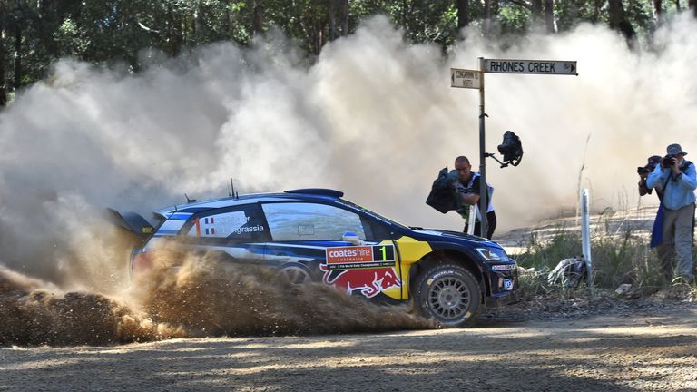 Sebastien Ogier in action in Rally Australia