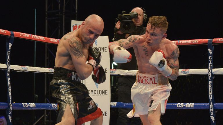 Carl Frampton has beaten Kiko Martinez (left) on two occasions