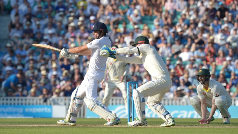 England captain Alastair Cook bats against Australia in this summer's Ashes