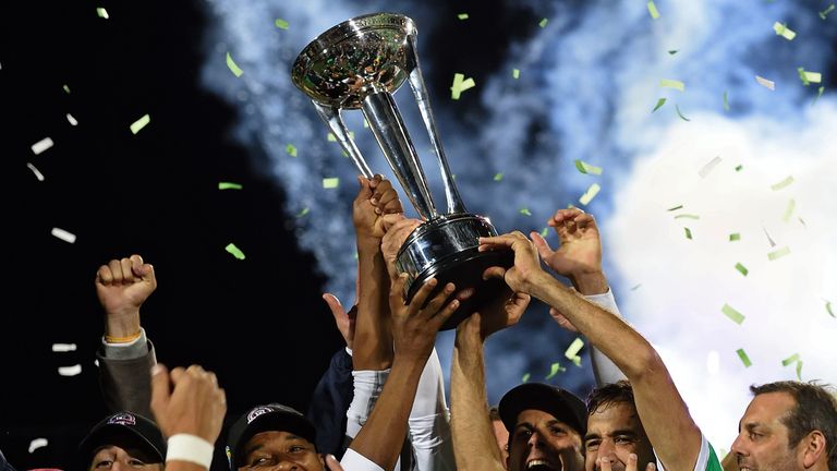 New York Cosmos celebrate their NASL championship win