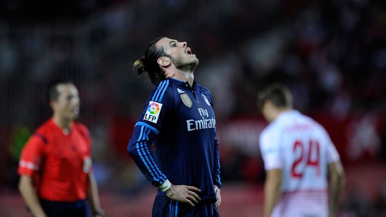 Gareth Bale shows his frustration as Real lose to Sevilla