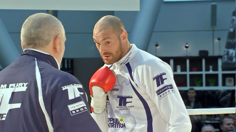 Tyson Fury and his camp want the surface of the Esprit Arena ring changed